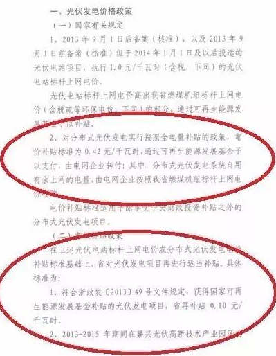 浙江省光伏補貼政策：省補再加0.1元/度！