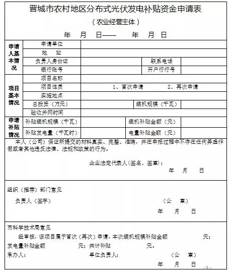 山西晉城2017年第二批分布式光伏發(fā)電項(xiàng)目資金補(bǔ)貼開(kāi)始申報(bào)了！