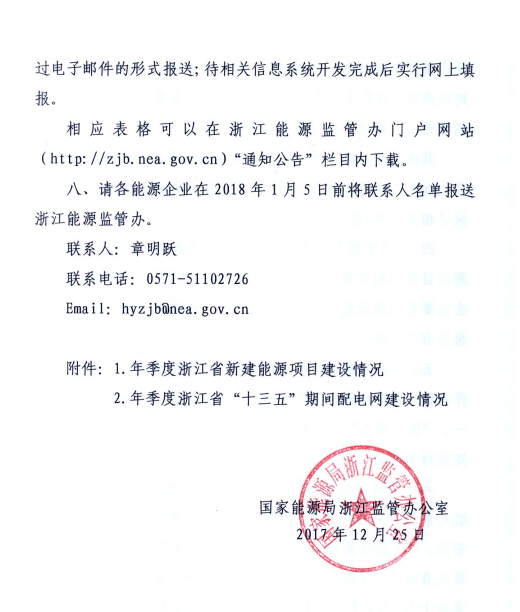 關(guān)于進(jìn)一步加強(qiáng)浙江省新建能源項(xiàng)目執(zhí)行規(guī)劃、計(jì)劃和政策情況監(jiān)管的通知